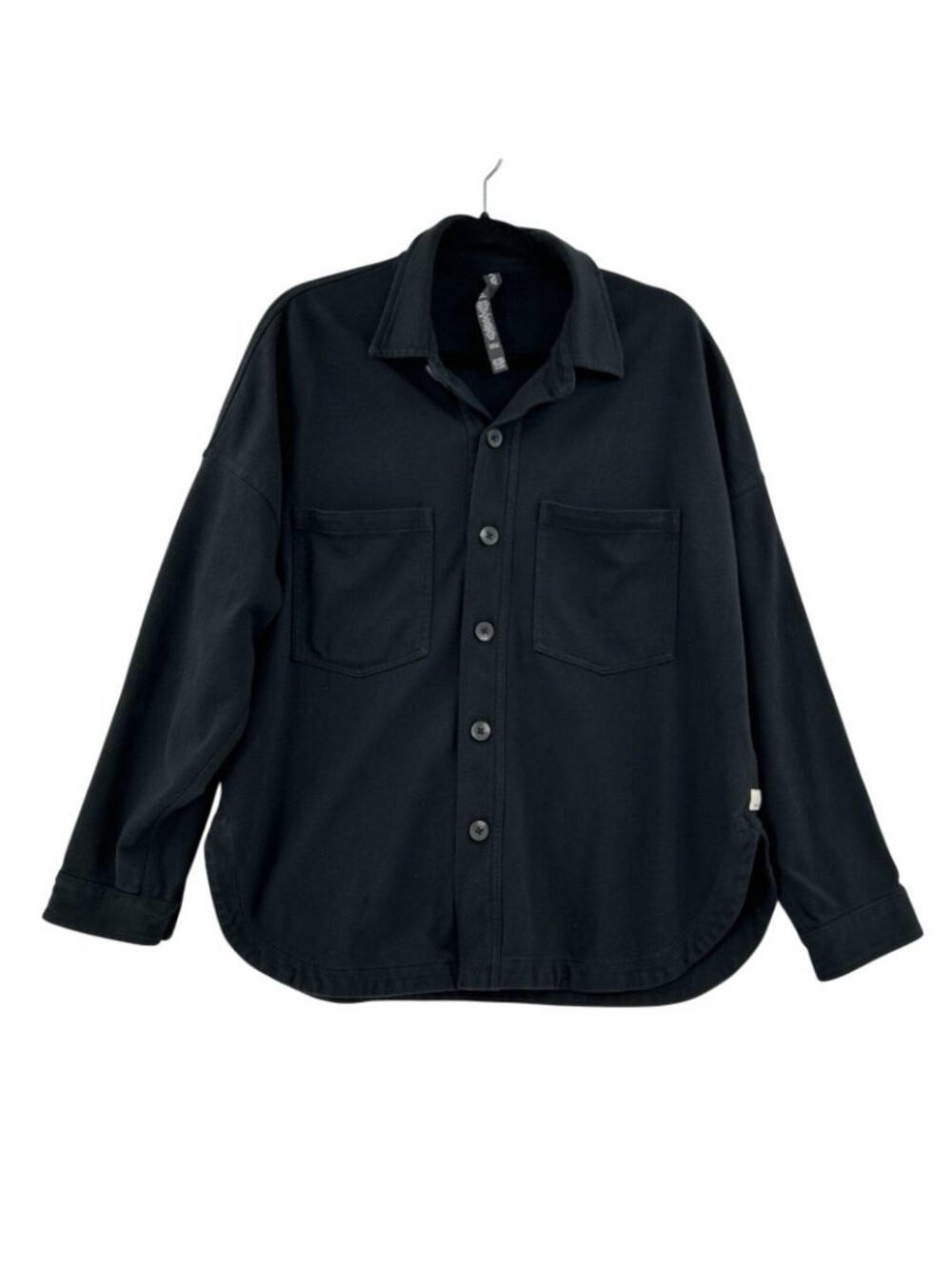 Vuori Mackenzie Shirt Jacket Womens XS/S Washed Black Long Sleeve Shacket Pocket - Picture 3 of 16
